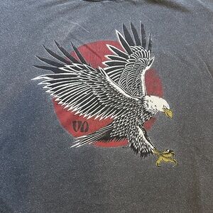 RVCA Charcoal Eagle Graphic Crop Tee